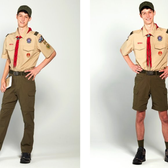 Scouts BSA Switchback Uniform Pant Boys Official Convertible Pants For Scouts - Picture 1 of 13